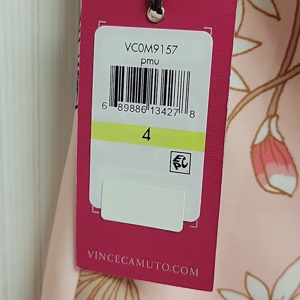 Vince Camuto Women's Pink Floral Scuba Sheath Dress, Sz 4. New With Tags - Picture 5 of 8